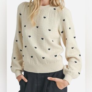 Sadie‎ and Sage NWT Heart Eyes Sweater Size Medium